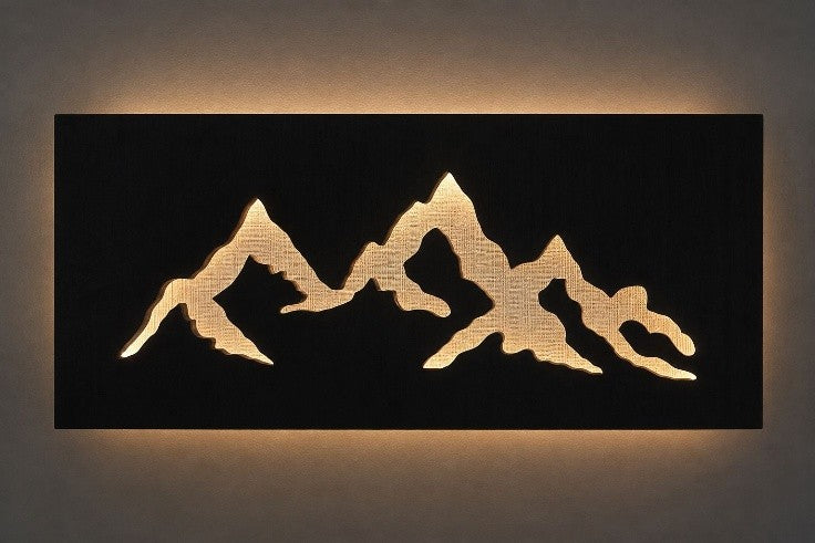 Cuadro decorativo montaña retroiluminado
